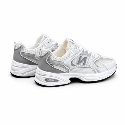 کتانی خارجی مردانه مدل نیوبالانس 530 سفید نقره ای New Balance