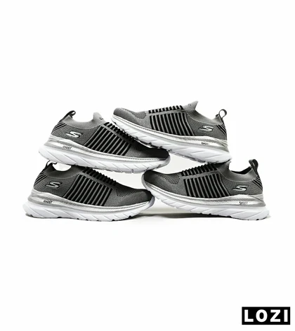 کفش کتانی طبی ورزشی خاکستری SKECHERS GHOST
