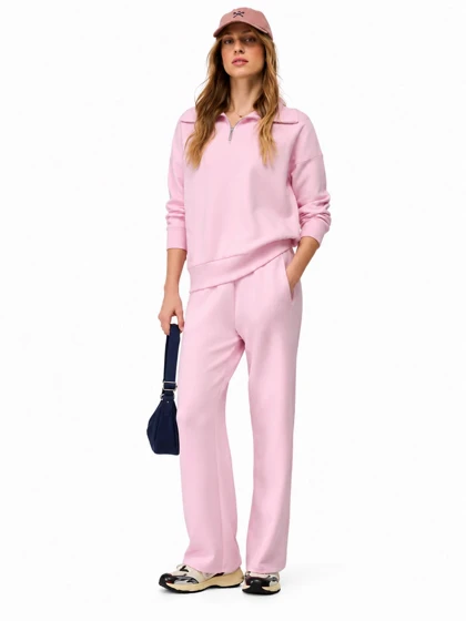 دورس نیم زیپ صورتی انگلیسی crewclothing