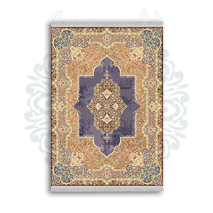 *جدید* فرشینه از جنس پارچه شانل مخمل ترک طرح فانتزی برند دفه کد 1063