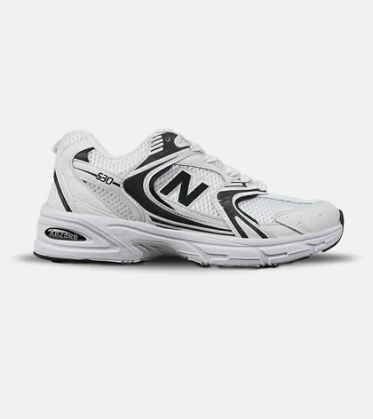 کفش کتانی مردانه و زنانه سفید مشکی نیوبالانس 530 مدل 7817