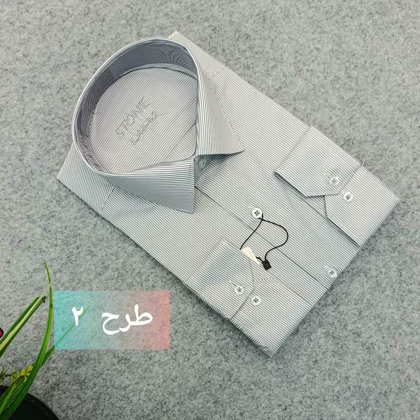 پیراهن استین بلند مردانه _ طرح راه راه قواره کلاسیک