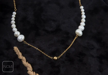 گردنبند استیل مروارید ولوم