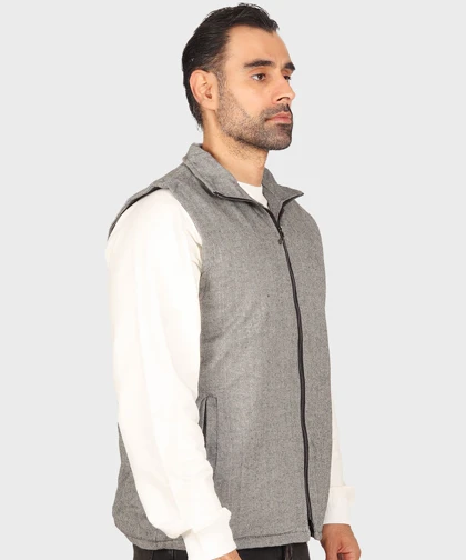 پافر مردانه طرحدار طوسی 2250