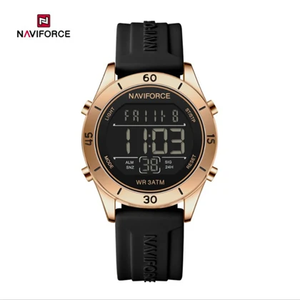 ساعت مچی مردانه نیوی فورس NF7111 مشکی بدنه رزگلد مدل m-10427
