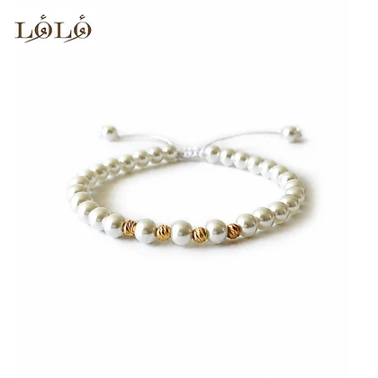 دستبند مروارید و گوی نقره