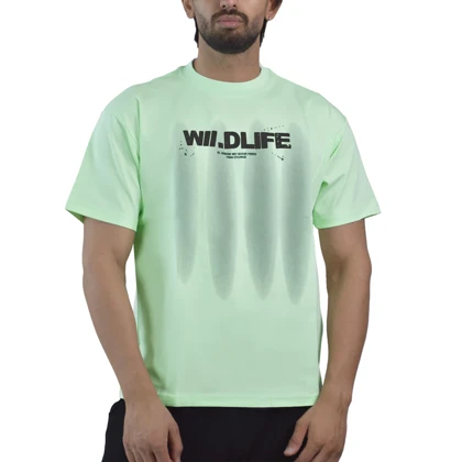 تیشرت باکسی اسپرت توبن هوم مدل GB816 سبز آدامسی