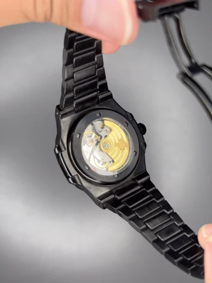 ساعت مچی پتک فیلیپ تمام مشکی موتور اتوماتیک Patek Philippe Nautilus