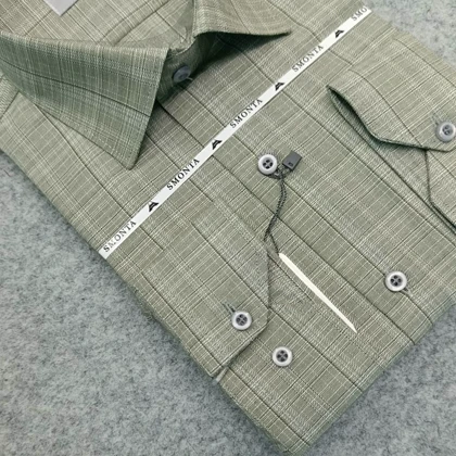 پیراهن طرحدار مردانه قواره ازاد ( قواره کلاسیک ) _ استین بلند