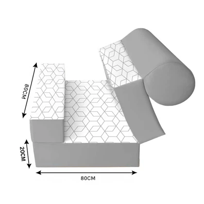 کاناپه تخت شو یک نفره پترن هندسی مدل M1013