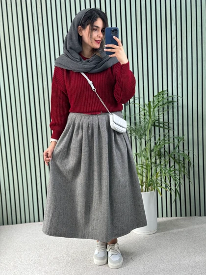 دامن پشمی جناغی
