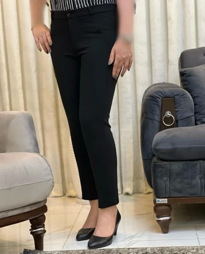 شلوار راسته کرپ گاباردین کد 30106