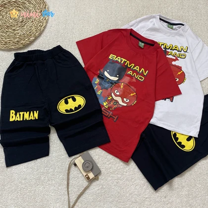 تیشرت شلوارک پسرانه طرح BATMAN مناسب 2 تا 9 سال