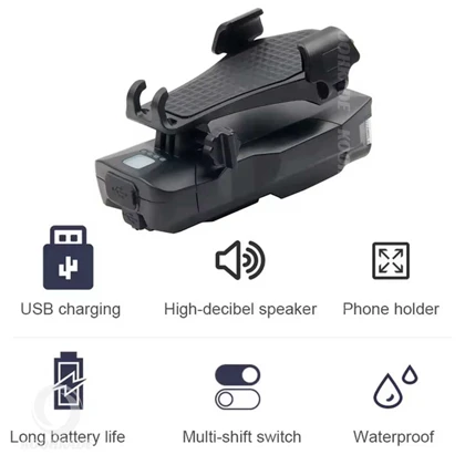 چراغ دوچرخه و نگهدارنده موبایل 4 کاره HY068