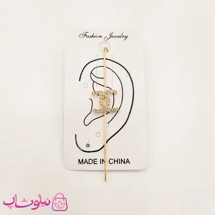 گوشواره زنانه کراس طرح شنل chanel