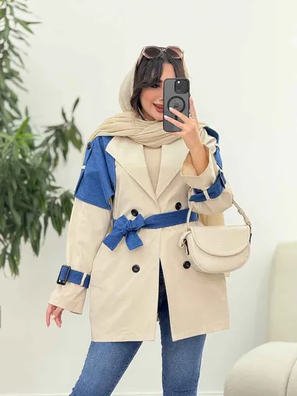 بارانی ژیله ترکیبی سرشانه پاگن