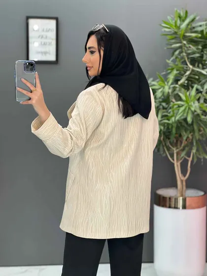 مانتو ژاکارد دو جیب