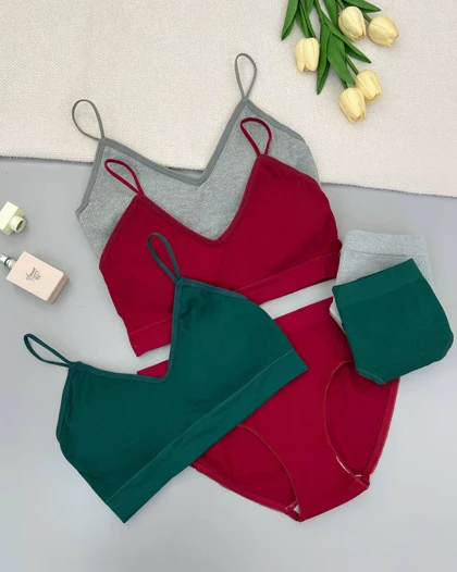 ست نیم‌تنه و شورت کبریتی کد 4905