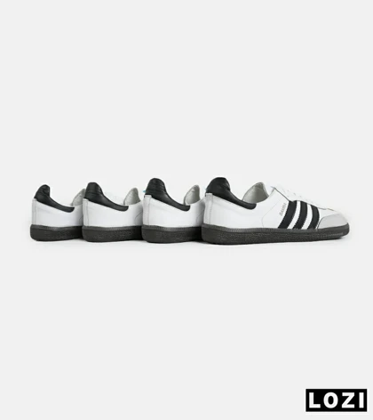 کفش کتانی مردانه و زنانه سفید مشکی ADIDAS Samba