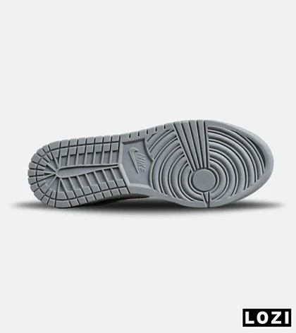 کفش کتانی ساق‌دار مردانه و زنانه سفید طوسی NIKE jordan 1 مدل 7691