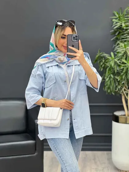مانتو سرشانه پاگن دو جیب