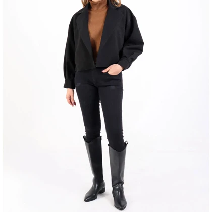 کت کوتاه زنانه پاییزه مشکی دایموند (Diamond) سین استایل