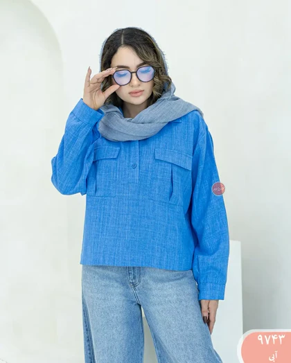 شومیز کراپ جلو بسته 9743