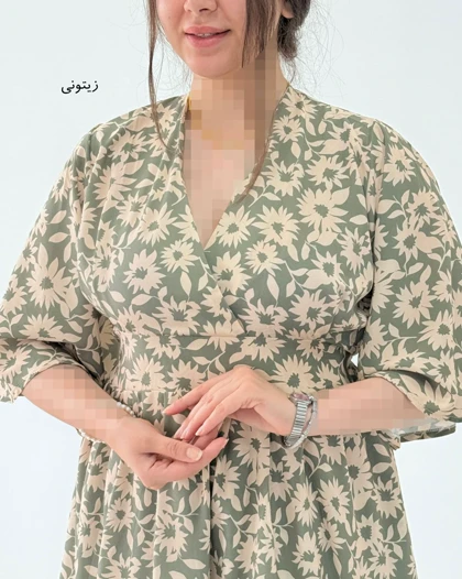 پیراهن فلور نارنج کد 1792