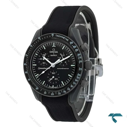 ساعت امگا سواچ بند رابر ماموریت به زمین مشکی Swatch-7606-U