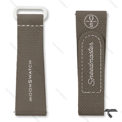 بند رابر امگا سواچ ماموریت به زمین Desert خاکی Swatch-Strap-10732-U