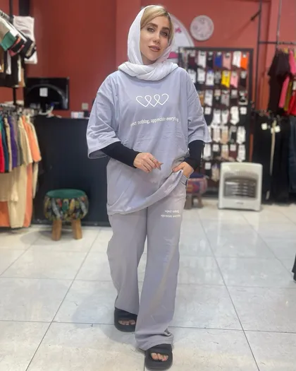 شلوار اورسایز سه ربع نخ‌پنبه
