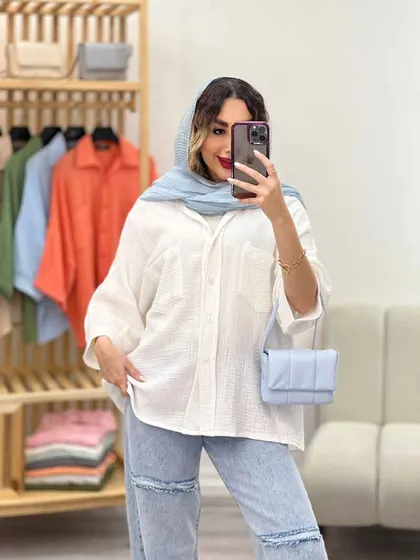 شومیز دو جیب باران