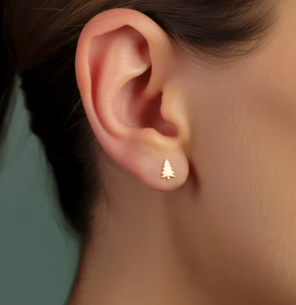 گوشواره نقره کاج