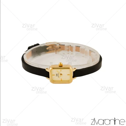 ساعت دنیل ولینگتون زنانه مستطیلی مینی صفحه طلایی بند چرم 105803