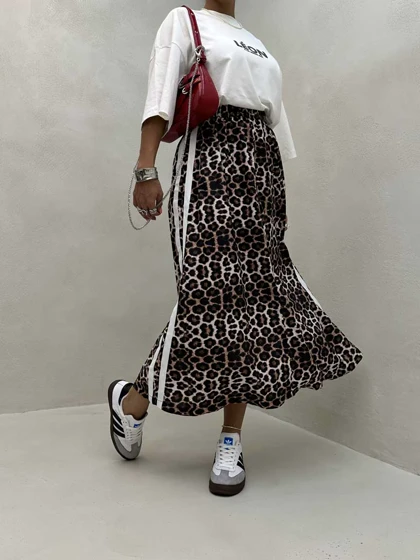 دامن LEOPARD بغل خط