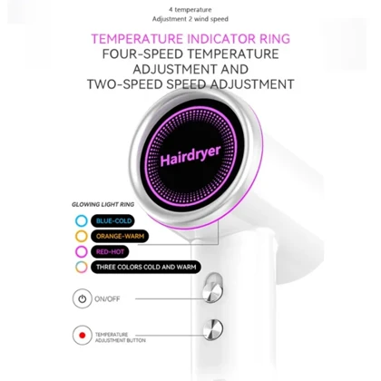 سشوار حرفه‌ای 1600 وات با فناوری یون کیمی مدل KM‑6879