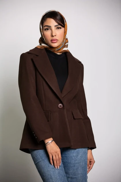 کت زنانه فوتر دکوب چاک‌دار