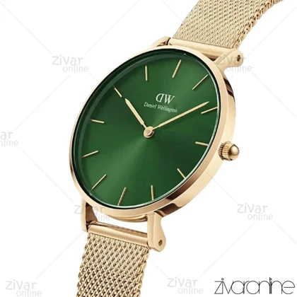 ساعت دنیل ولینگتون زنانه صفحه سبز بند حصیری مدیوم 103924