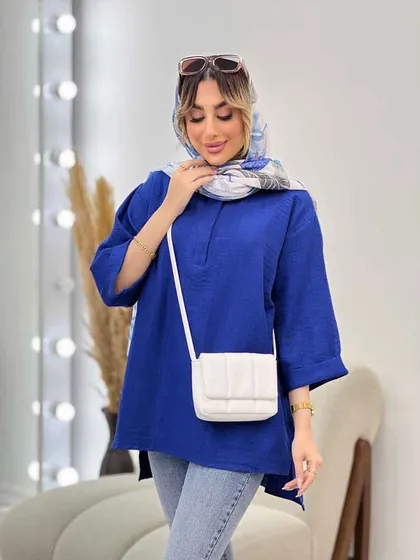 مانتو جلو بسته دکمه مخفی