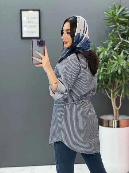 مانتو نخی راه راه
