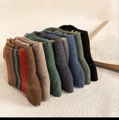 جوراب نیم ساق لب خط‌دار کد 1779