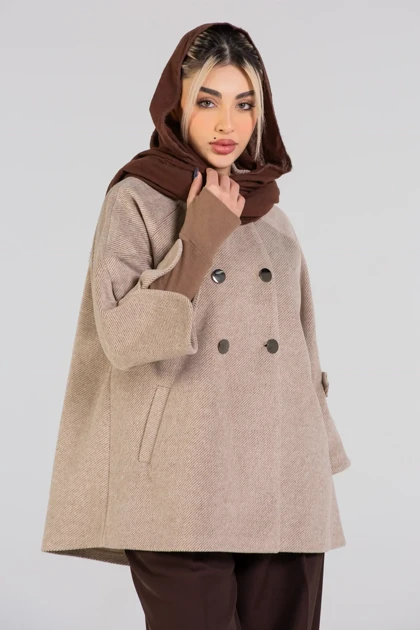 پالتو یقه ایستاده 6 دکمه