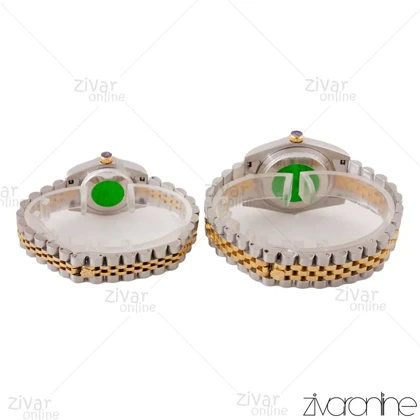 ست ساعت رولکس دیت جاست صفحه سبز ایندکس نگین‌دار 103727