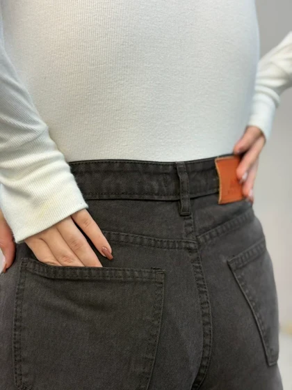 شلوار سیلک قهوه ای شست جین