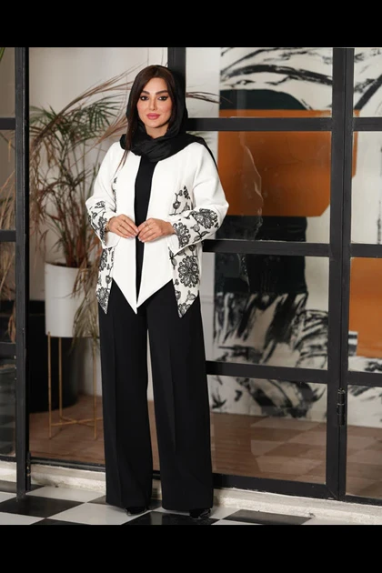کت ژاکارد ترکیبی روکو