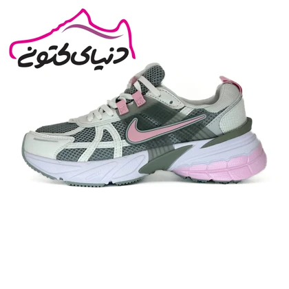 کتانی نایک v2k خاکستری صورتی اورجینال