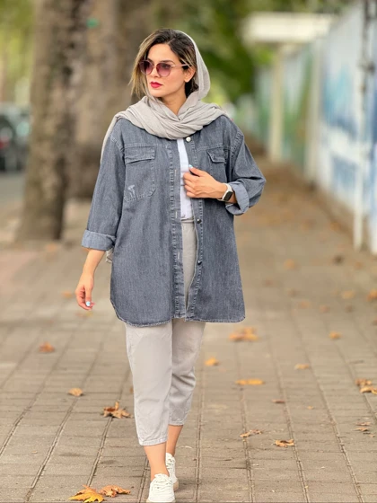 مانتو جین آرامش ( دارای ایراد جزئی )