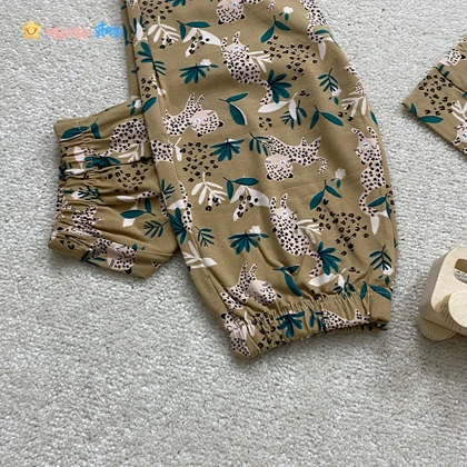 کراپ شلوار دخترانه پنبه طرح پلنگ 3 الی 8 سال