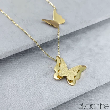 رولباسی زنانه با پلاک پروانه طلایی 50079