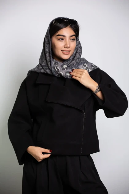 کت زنانه فوتر زیپ‌دار